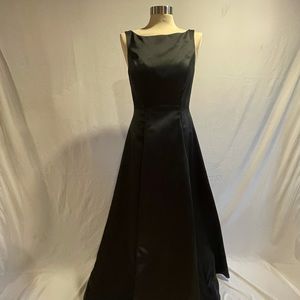 Black ball gown. 1st picture - front of dress; 3d picture - back of dress
